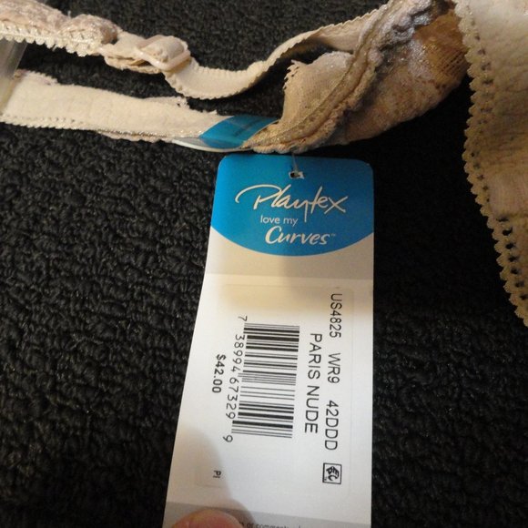 Playtex Love my curves Lift lace Bra 42DDD~Cute Sexy, Underwire - Picture 5 of 6